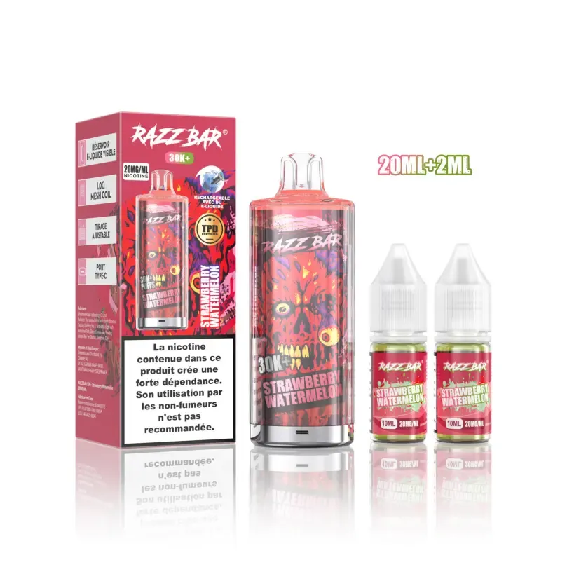 Razz Bar 30K+ 30000 Puffs TPD Certified 20ML+2ML Refillable