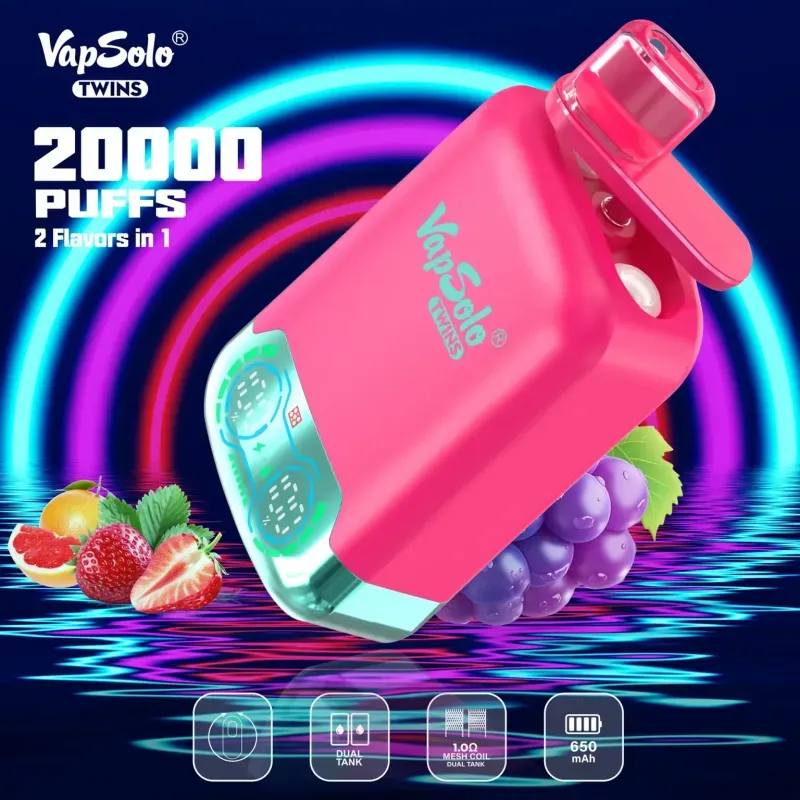 VapSolo Twins 20000 사용 방법: 이중 맛 베이핑에 대한 초보자 가이드