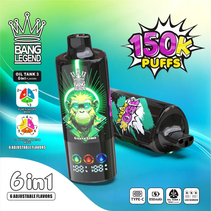 Bang Legend 150K 퍼프 일회용 Vape 도매